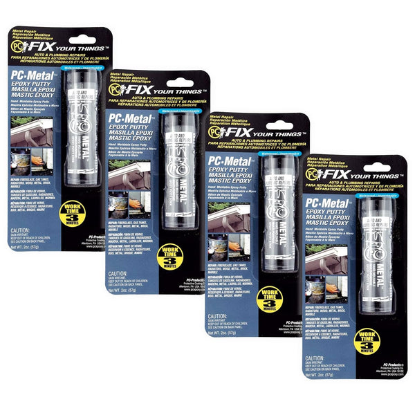 PC Products PC-Metal Epoxy Putty, 2 oz Stick, 4-Pack