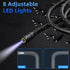 Endoscope Camera with Light, IP67 Waterproof Borescope, 8 Adjustable LED Lights, 4.3" LCD Screen, HD 1080P