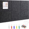 Large Cork Board 36" x 24", 6 Pack Felt Wall Tiles with 30 Pushpins, Dark Gray Bulletin Board
