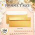 TaoBary 200 Pcs #10 Gold Envelopes Business Envelopes Self Adhesive Money Envelopes for Cash Standard Envelopes for Office Checks Letter Mailing Invoices Mother's Day Wedding 4 x 9 Inch by TaoBary