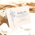 5.5x4.25 (A2) Folded Funeral Thank You Cards, Simple Blue Wildflower Personalized Sympathy Thank You Cards