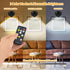 3CTT, Dimmable 2 Pack Wireless LED Spotlight Indoor with Remote, Battery Powered Picture Lights, Rechargeable Spot