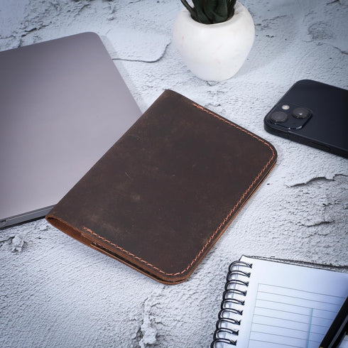 Leather Journal Cover for Field Notes, Cahier Notebook Cover, Wallet Case, 3.5 x 5.5 in., Handmade