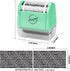 Miseyo Identity Theft Protection Roller Stamp Set - Mint Green, Includes 3 Refill Inks