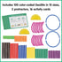 Set 100 2 edxeducation GeoStix Deluxe | Teach Geometry | Construction Sticks, Protractors, Activity Cards |