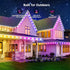 Vrribonx 50FT Lights,IP67 Permanent Outdoor RGB Waterproof Smart LED Eaves Lights with App/Remote Control,for Christmas