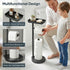 theaoo Toilet Paper Holder Stand with Shelf, Flushable Wipes Dispenser, Free Standing Toilet Tissue Roll Storage Rack