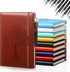 Estune 10 Pack Lined Journal Notebook A5 Tree of Life Hardcover Leather Journal with 10 Pen, College Ruled Notebook for