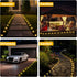 BYIZO 15 LED Solar Ground Lights Outdoor, Waterproof Solar Pathway Lights, LED Landscape Lighting for Garden, Patio