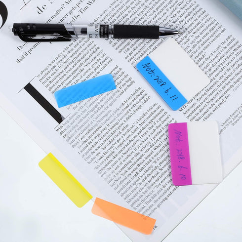 JOVITEC 400 Pieces Sticky Index Tabs, 20 Sets, 2 Inch Colored File Folder Tabs, Writable and Repositionable Labels