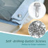 100PCS Stainless Steel Self Drilling Screw with 1/4" Magnetic Hex Driver for Gutter Guard Installation