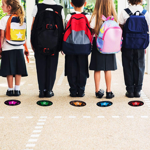 Outus 48 Pieces 4 Inch Classroom Floor Stickers, Number Carpet Markers Spots for Preschool and Kindergarten