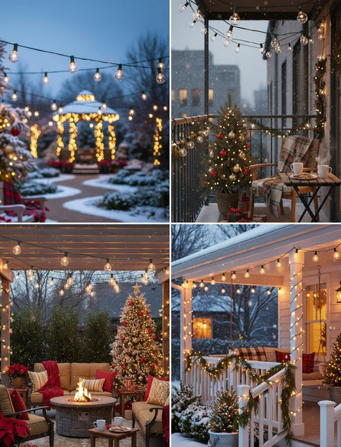 25 G40 27 Bulbs,Weatherproof Outdoor String Lights Ft Patio Lights with Edison Incandescent Connectable Hanging