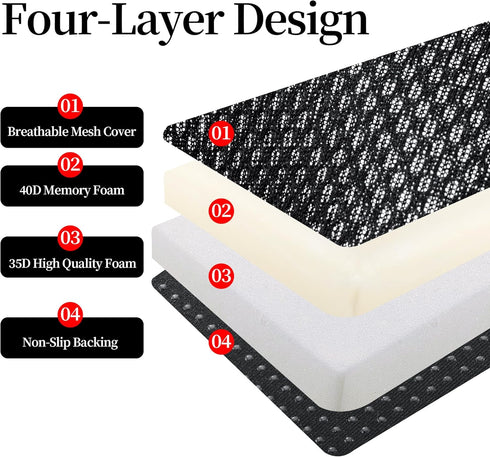 MABOZOO Relief,18 16 6 inch Extra Thick Chair Cushions,Office Chair Booster Seat Cushion to Raise Seat Height for Pain