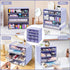 Desk Storage Organizer with 9 Drawers, FODIENS 4 Tiers Stackable Desktop Craft Storage Drawers for Makeup Jewelry