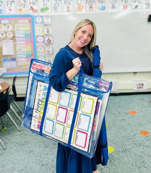 Carson Dellosa Teacher Bulletin Board Storage Pocket Charts Pack, Border Storage and Bulletin Board Holder