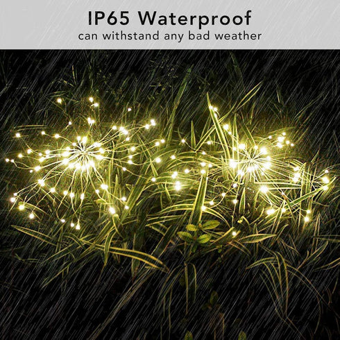 4 480 2 100182987 FOOING Pcs Solar Garden Lights Solar Firework Lights, LED Solar Powered String Light Modes Twinkling