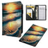 Server Books for Waitress, Leather Wallet with Zipper Pocket, 7 Storage Pockets for Recipes and Checks, Beach Sunset