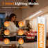 15.7inch 2400mAh 74 3 (2 Pack) Motion Sensor Cabinet Lights, LED Beads, USB-C Charging, Color Temperatures, for Long