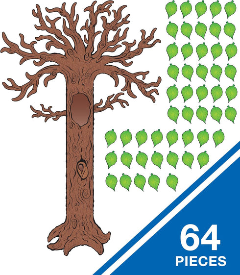 Carson Dellosa 64 pc Tree Bulletin Board Set, Tree Wall Decor and Leaf Cutouts for Classroom Decor, Fall Bulletin Board Decorations, Family Tree, Daycare, and Sunday School Decorations for Classroom by Carson Dellosa Education