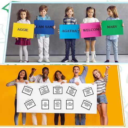 PerKoop 36 Sheets Science Fair Board Supplies, 24 Self Adhesive Presentation Science Subtitles for Classroom Office