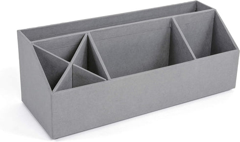 BIGSO BOX OF SWEDEN Elisa Desktop Organizer, Durable Office Supplies Organizer with 7 Compartments, Grey