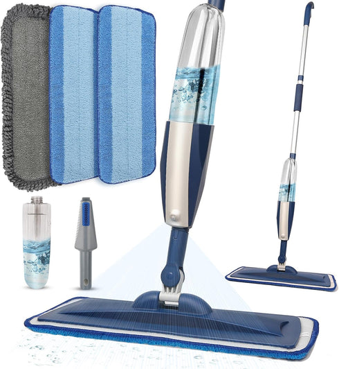 Mops for Floor Cleaning Wet Spray Mop with 14 oz Refillable Bottle