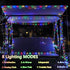 66ft 200 8 YEGUO Solar Rope Lights Outdoor Waterproof, LED Multicolor String Lights, Modes Fairy Lights in Clear Thin