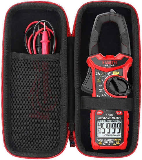 khanka Hard Travel Case for KAIWEETS HT206b / HT206d 600A Digital Clamp Meter, Case Only