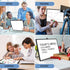 Dry Erase White Board, 16 x 12 Inch Magnetic Whiteboard with Stand, Portable Double-Sided Easel, 10 Markers, 4 Magnets,