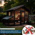 1/2 inch 19Ga (1/2 inch 8in 50ft) Black Hardware Cloth PVC Coated Wire Mesh Vinyl Coated Fence Welded Metal Chicken