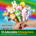BUNMO Cute Kids Pens with Soft Grip, 12 Pack with Refills Included, Squishy Pens