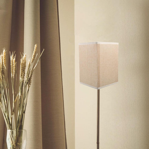 E27 Bulb Amosfun Square Fabric Lampshade Replacement Linen Lamp Cover for Bedside Table Lamp Floor Lamp Shade, Suitable