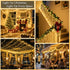 66FT 200 11 LED Christmas Tree Lights, Bright Warm White to Multicolor Outdoor Christmas String Lights for House, Fairy