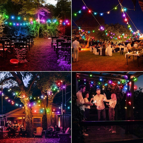 8 7M/24Ft, 50 Solar Powered Crystal Ball Lights - Modes, LED, Waterproof for Outdoor Patio, Garden, Yard & Wedding
