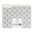 U Brands Moroccan File Folders, Office Supplies, 1/3-Cut Tabs in Assorted Positions, Letter Size, Black and White, 9