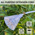 YOJOE White 10/3 10 ft Outdoor Extension Cord with 3 Prong Multiple Outlets, Waterproof for Decorations