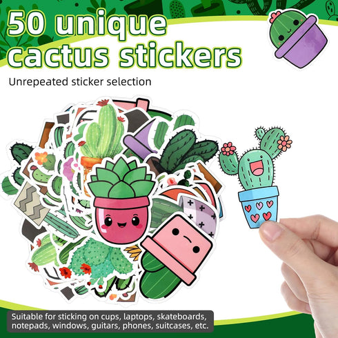Resurhang 68 Set 8 50 9 Pcs Cactus Stationery Includes Cactus Pencil Holder Cactus Shaped Gel Ink Pens Waterproof Vinyl