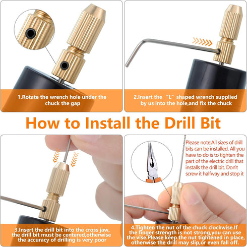 Electric Hand Drill Tools Set for Resin Casting Molds with 8 Pieces Drill Bits for Jewelry Making Supplies
