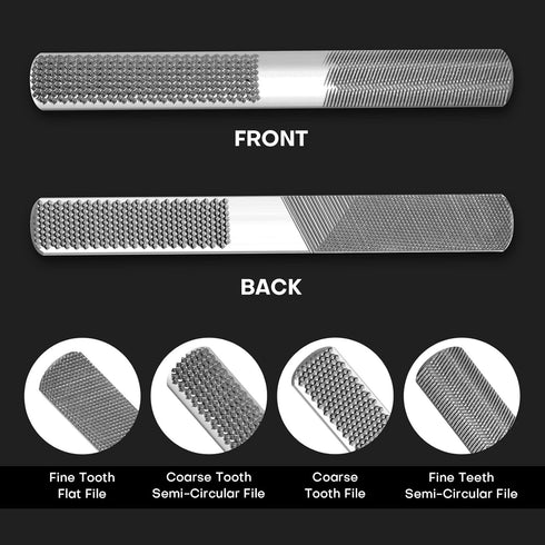 8in Premium Grade 4 Way Wood Rasp File, High Carbon Hand File & Round Rasp, Multifunctional Tool for Wood, Metal,
