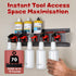 TAILIKANG 22Pcs Set Spray Bottle Holders for Car Detailing, Heavy-Duty Wall Mounted Steel Rack with Clips Hooks