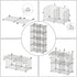8 Closet 24.8" 12.4" 48.4" UWCS3008R C&AHOME Wire Cube Storage, - Cube Organizer Metal C Grids, Modular Shelves Units