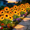 Solar Garden Lights Outdoor, 4 Pack Solar Sunflower Lights with 18 Head