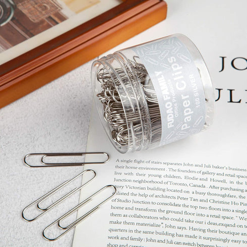 Jumbo Paper Clips, 100 Pcs 2 Inch Large Paperclips (Jumbo, Silver)