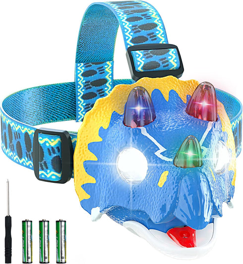 SEVENKA Kids Headlamp, LED Flashlight for Kids, Lightweight Outdoor Head Lamp Toy for Camping Gear