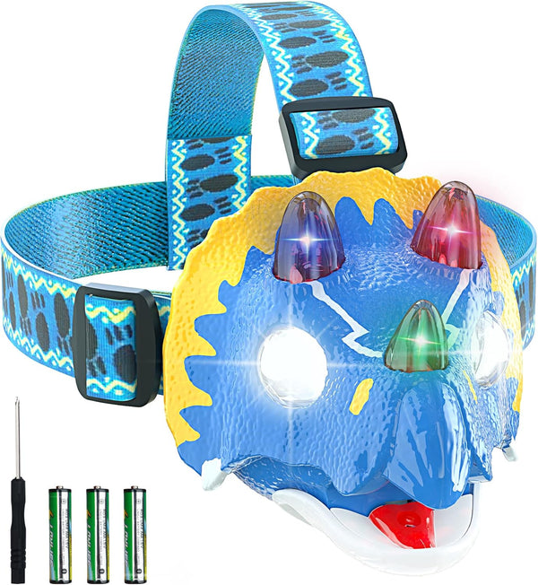 SEVENKA Kids Headlamp, LED Flashlight for Kids, Lightweight Outdoor Head Lamp Toy for Camping Gear