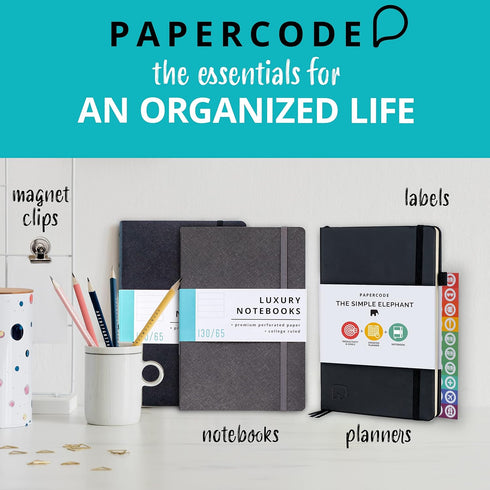Papercode Lined Journal Notebooks (2 Pack) - Luxury Journals for Writing, 130 Pages, Soft Cover, Gray