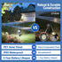 IP65,6500K LED,2 On/Off-1 Pack Solar Lights Outdoor Waterproof Super Bright Lighting Modes, Solar Powered Yard Garden