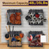 Large Mesh Slatwall Baskets 2 Sets, 16x16x12 Inch with 4 Hooks, 48L Mounted Hanging Baskets for Shop Garage Gym