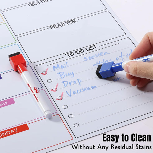 Mr. Pen Magnetic Dry Erase Weekly Calendar for Fridge, 14.7 x 11.8", Weekly Planner Whiteboard, Magnetic Weekly Board.